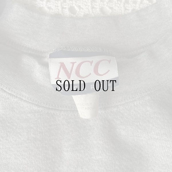 画像5: "NEVRASKA" US 刺繍ロゴ グレー×赤 スウェット クルーネック [17694]