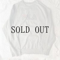 "FILA" グレー ブランドロゴ スウェット クルーネック [17699]