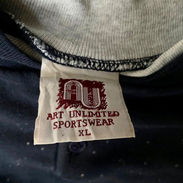 画像5: ネイビー 動物柄 イラストプリント スウェット ヘンリーネック [17719]