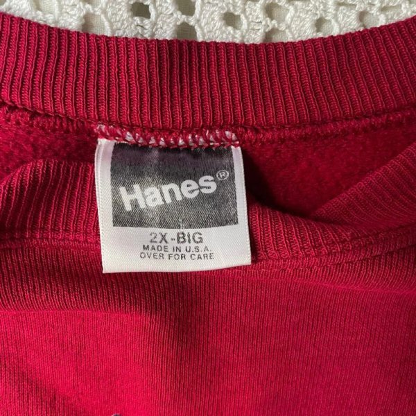 画像6: 赤 ロゴプリント 長袖 スウェット クルーネック マリンモチーフ [17766]