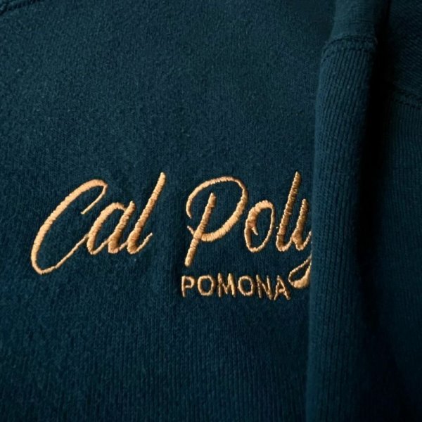 画像4: 緑 ロゴ刺繍 長袖 スウェット クルーネック [17769]