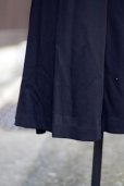 画像3: 無地 黒 ウール スカート フレア w/69cm [13191] (3)
