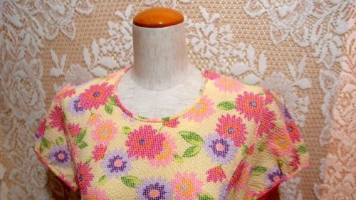 他の写真1: 花柄パフスリーブワンピース　[1092]