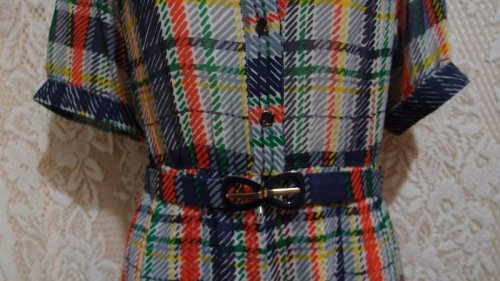 他の写真2: チェック柄半袖ワンピース　[1111]