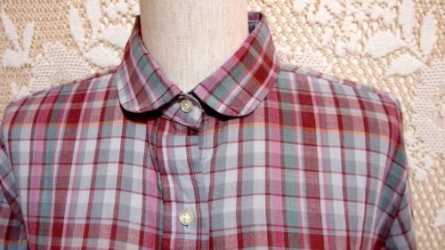 他の写真2: 丸襟チェックシャツ[5049]