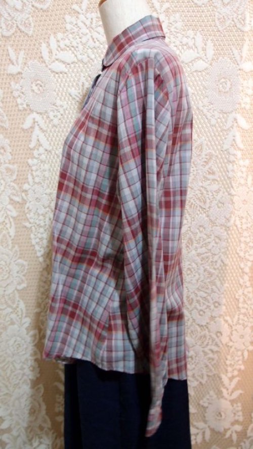 他の写真1: 丸襟チェックシャツ[5049]