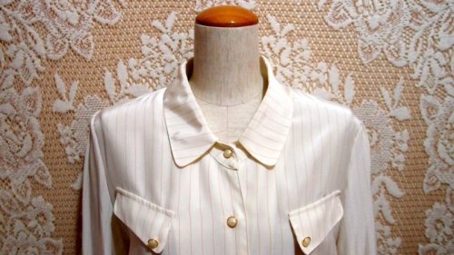 他の写真2: フェイクポケット付きストライプブラウス[5066]