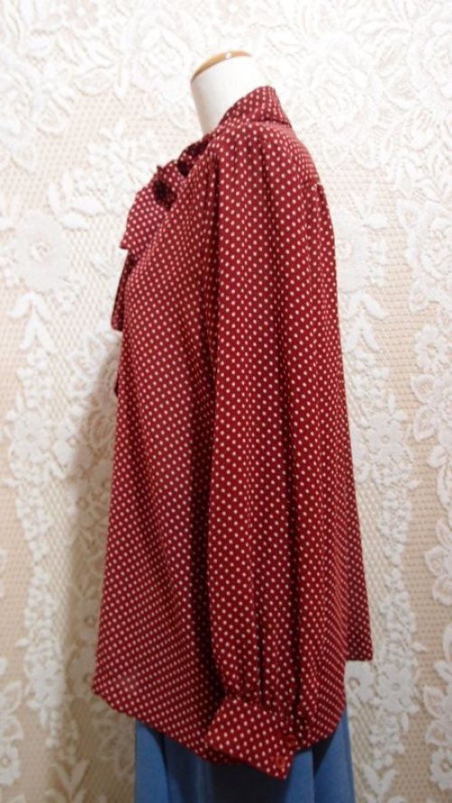 他の写真1: ドット柄タイ付きブラウス[5090]