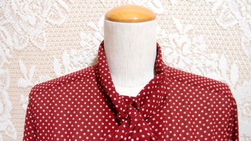 他の写真2: ドット柄タイ付きブラウス[5090]