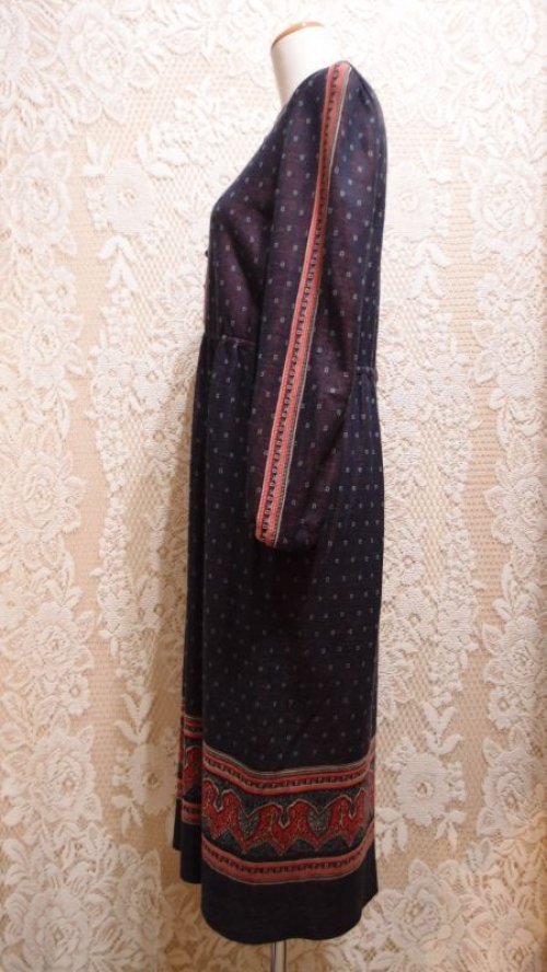 他の写真1: エスニック柄 レトロワンピース[55270]