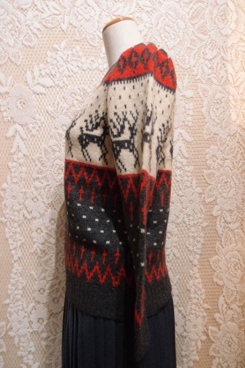 他の写真1: ノルディックトナカイセーター 〔5039〕