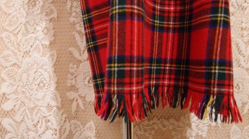 他の写真3: チェックウールフリンジワンピース[5291]