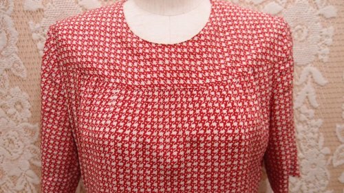 他の写真2: レトロ柄半袖ワンピース[1192]