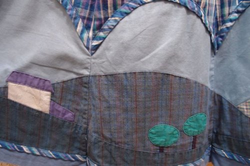 他の写真2: 風景柄×チェックスカート[41155]