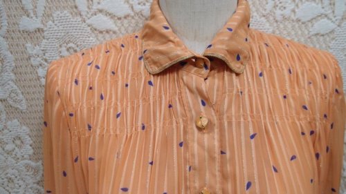 他の写真2: ドロップ柄 長袖 レトロワンピース[51750]