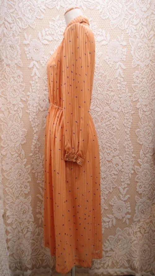 他の写真1: ドロップ柄 長袖 レトロワンピース[51750]