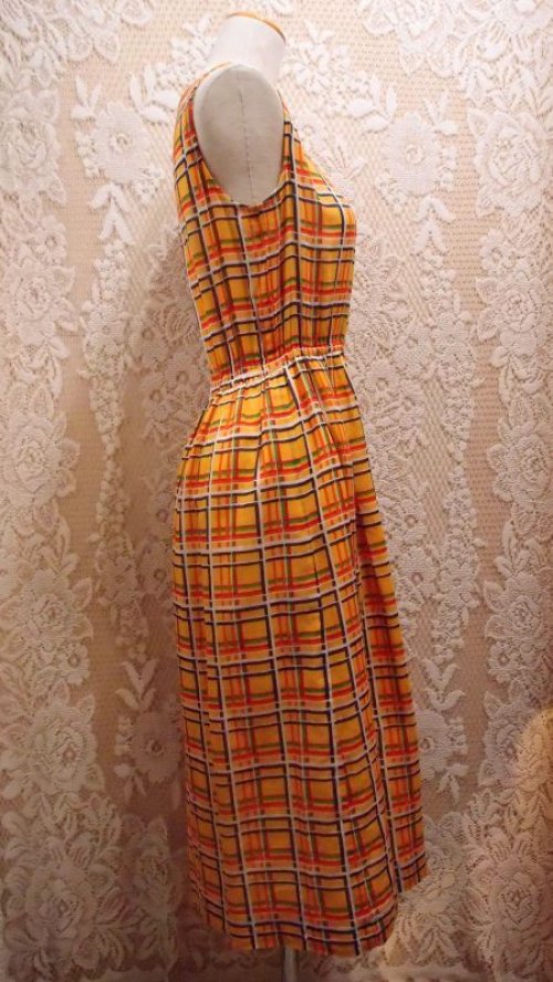 他の写真2: “Miss Onward”Vネック/チェック柄ワンピース[51801]