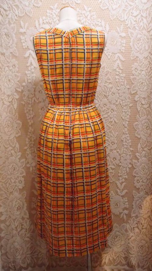 他の写真3: “Miss Onward”Vネック/チェック柄ワンピース[51801]