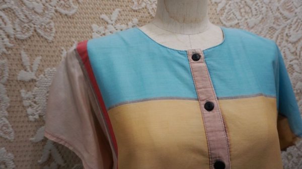 画像5: ボーダー柄　カラフルワンピース  [51869]