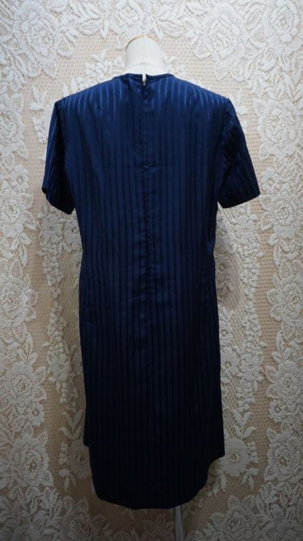 画像4: ストライプ柄　ネイビーワンピース  [51887]
