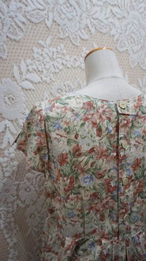 画像9: ボタニカル柄　コットンワンピース　 [51948]