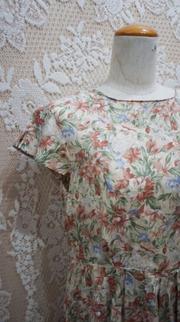 画像3: ボタニカル柄　コットンワンピース　 [51948]