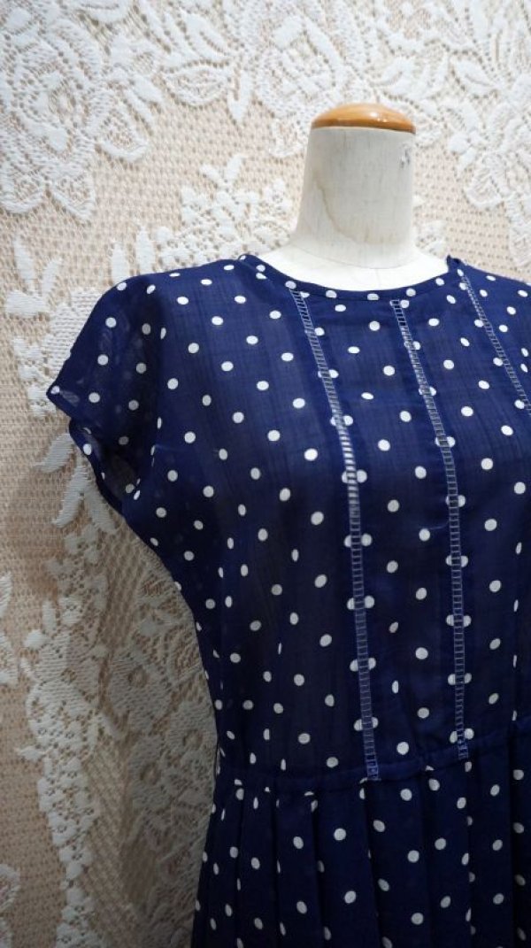 画像3: ドット柄　レトロワンピース [52112]