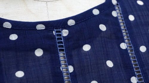 他の写真1: ドット柄　レトロワンピース [52112]