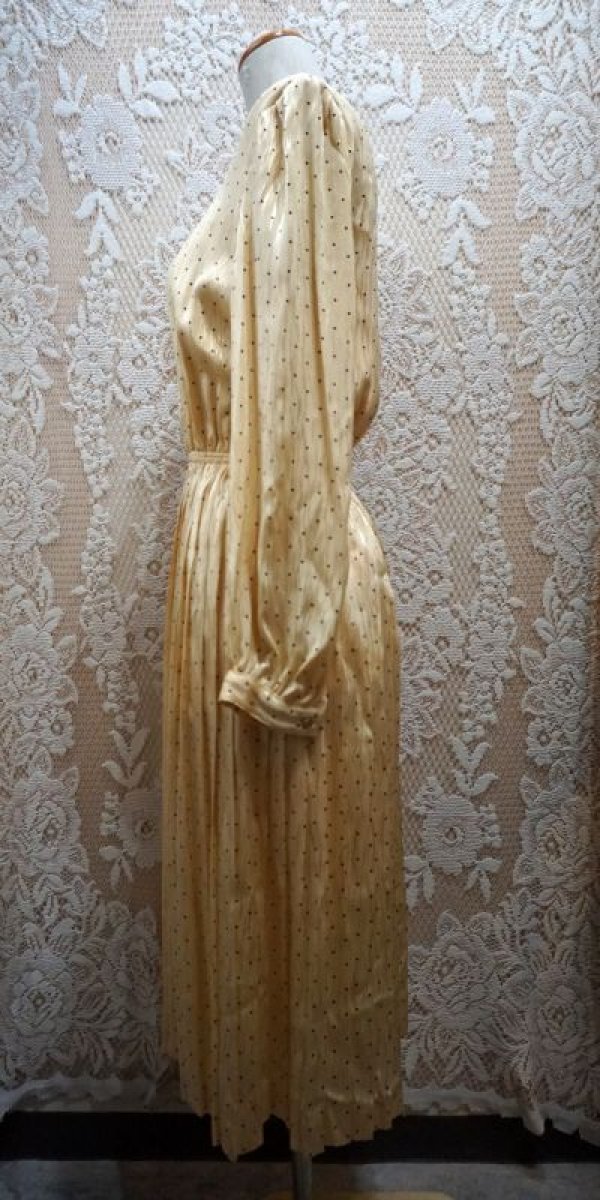 画像3: ドット柄　長袖 レトロワンピース スタンダードカラー[55655]