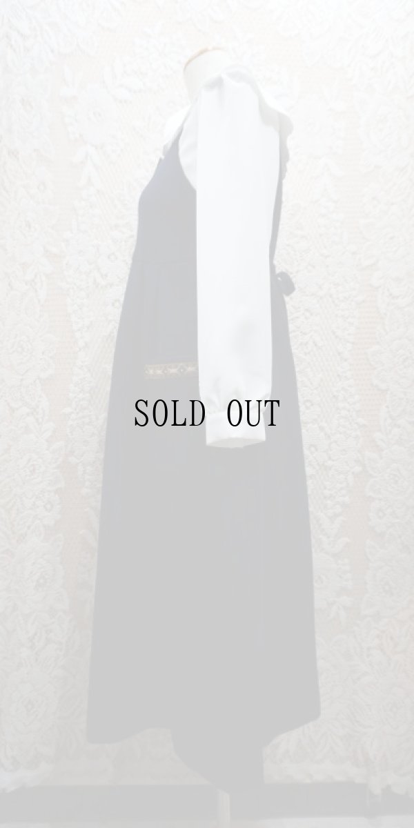 画像5: 無地 混ウール ジャンパースカート チロリアンテープ[52151]