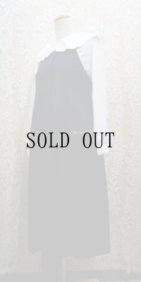 無地 混ウール ジャンパースカート チロリアンテープ[52151]