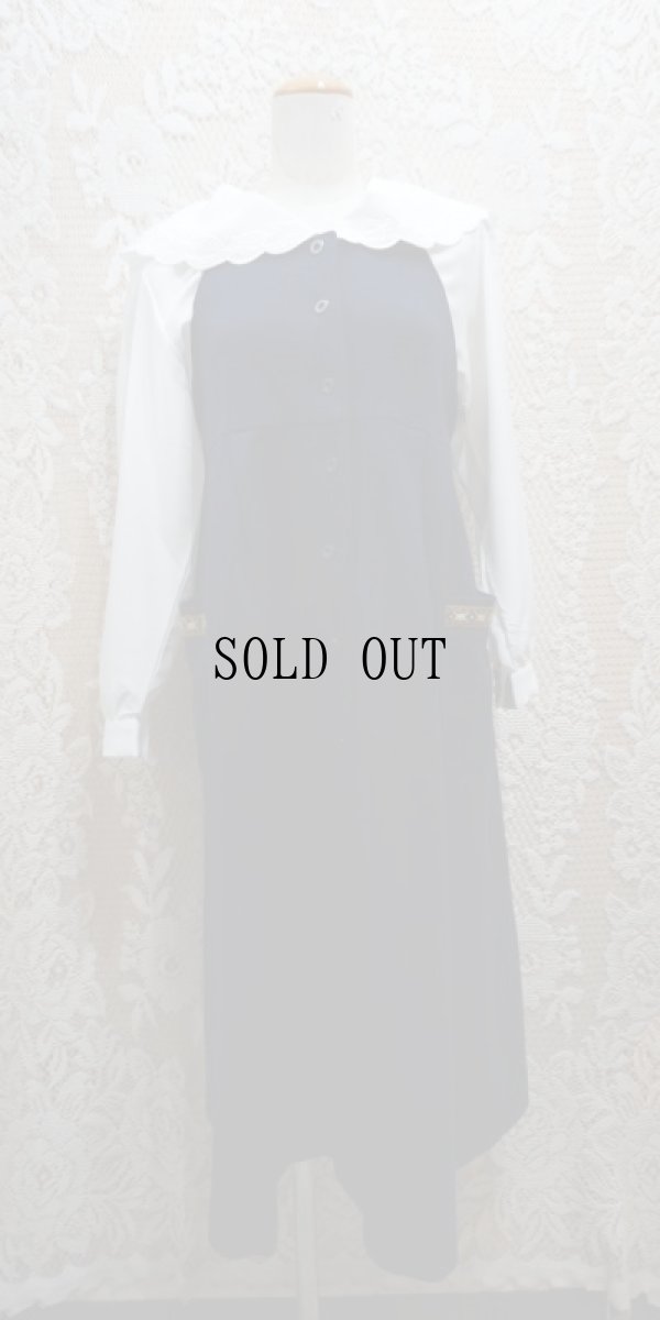 画像7: 無地 混ウール ジャンパースカート チロリアンテープ[52151]