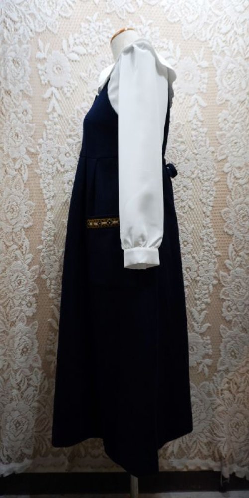 他の写真3: 無地 混ウール ジャンパースカート チロリアンテープ[52151]