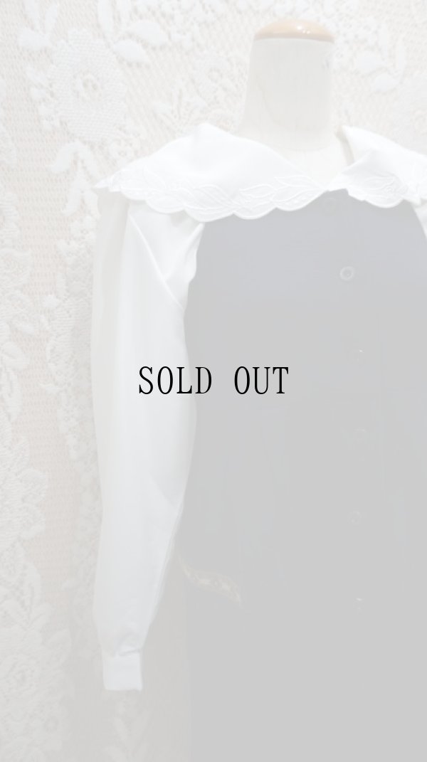 画像2: 無地 混ウール ジャンパースカート チロリアンテープ[52151]