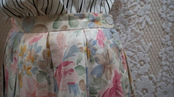 画像4: 花柄　パステルスカート/w63cm [41244]