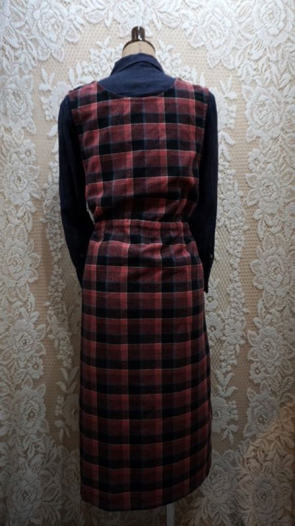 画像3: チェック柄 ピンク ノースリーブワンピース　[52169]