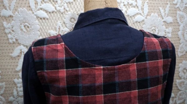 画像7: チェック柄 ピンク ノースリーブワンピース　[52169]