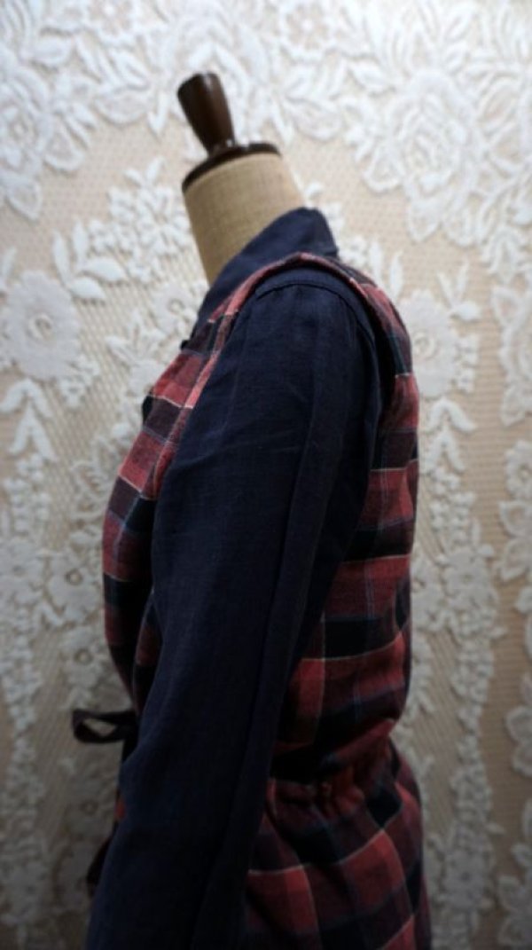 画像5: チェック柄 ピンク ノースリーブワンピース　[52169]