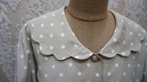他の写真3: ドット柄　ベージュブラウス[1519４]