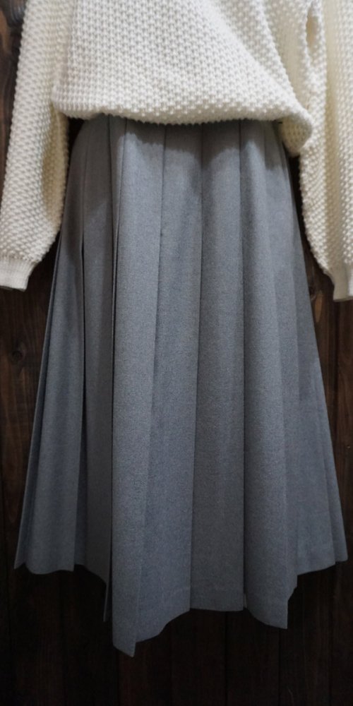 他の写真1: “東京スタイル”無地 ウールスカート/w66cm[45176]