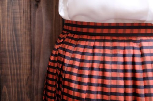 他の写真1: チェック柄 レッド スカート/w64cm [41274]