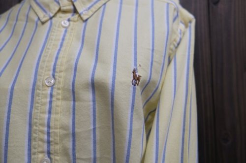 他の写真1: “ラルフローレン”ストライプ柄 長袖ブラウス レギュラーカラー[15260]