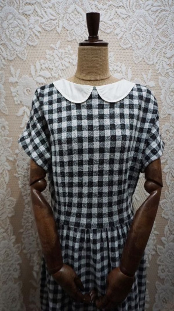 画像5: チェック柄 半袖 ワンピース [52243]