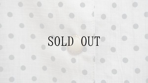 画像4: ドット柄 半袖ブラウス ノーカラー[11086]