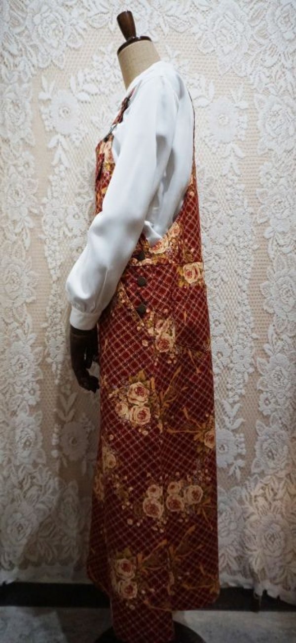 画像5: 花柄 デニム ジャンパースカート[50016]