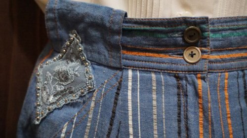 他の写真1: ストライプ柄 コットン パンツ[41184]