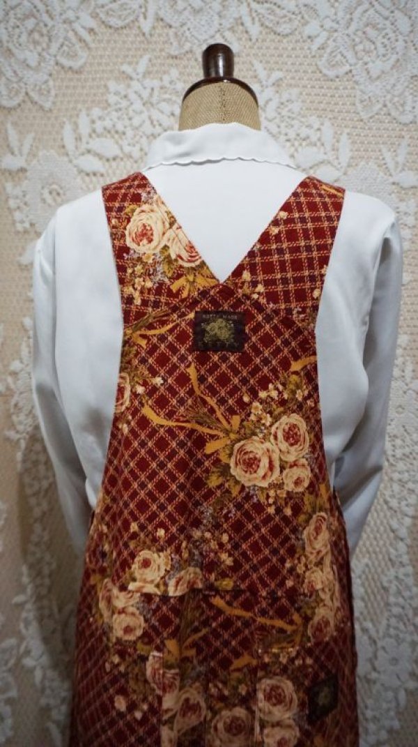 画像8: 花柄 デニム ジャンパースカート[50016]