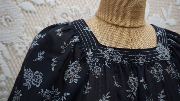 画像9: 花柄 レトロワンピース レトロカラー[52155]