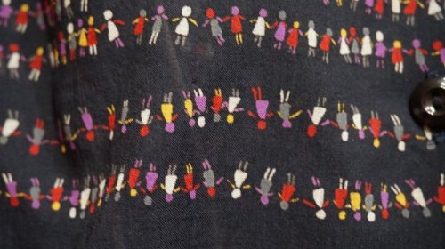 他の写真1: 子供柄 半袖 ブラウス ノーカラー [11232]