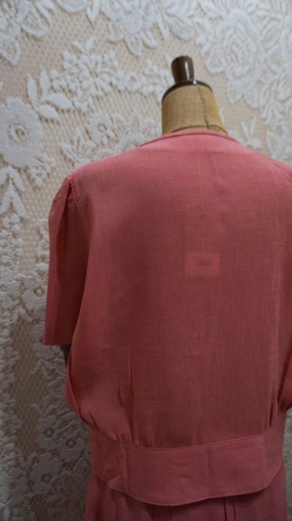 画像8: 無地 ピンク 半袖 セットアップ ワンピース [52324]